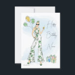 Carte d'anniversaire<br><div class="desc">Carte d'anniversaire de mode personnalisée. Ajoutez le nom du destinataire ou supprimez entièrement le texte. Fun cadeau d'anniversaire carte de mode pour votre bestie. Carte d'anniversaire amusante. Consultez ma boutique pour connaître les différentes couleurs de cheveux et de couleur de peau.</div>