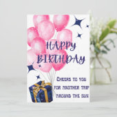 Carte d'anniversaire (Debout devant)