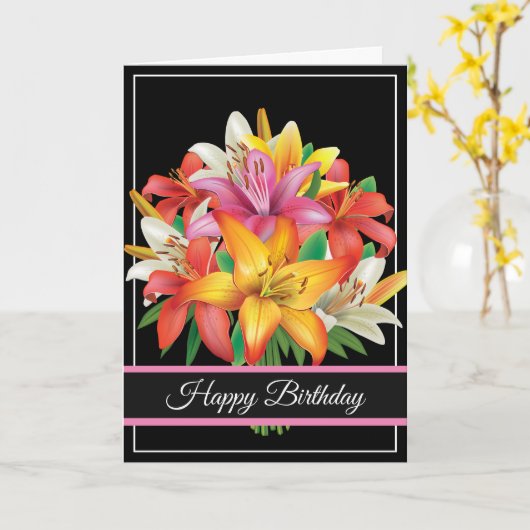 Carte d'anniversaire (Fleur jaune)