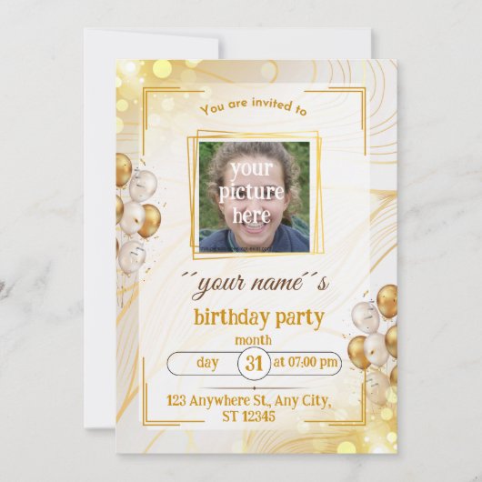 carte d'anniversaire (Devant)