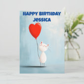 Carte d'anniversaire (Debout devant)