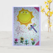 Carte d'anniversaire (Fleur jaune)