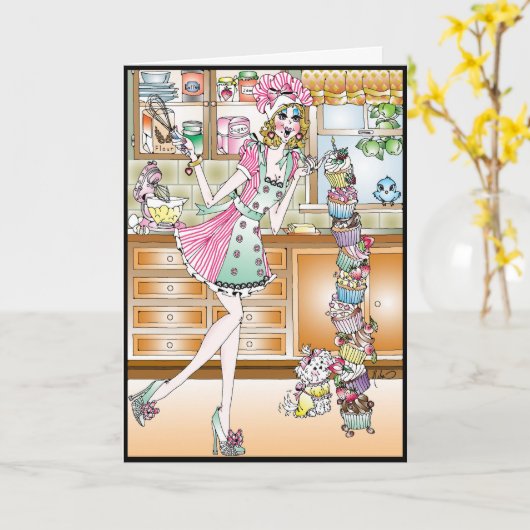 CARTE D'ANNIVERSAIRE (Fleur jaune)