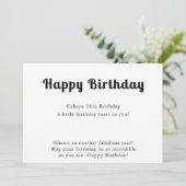 Carte d'anniversaire (Debout devant)