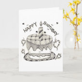 Carte d'anniversaire (Fleur jaune)