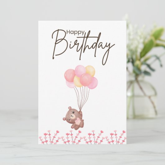 Carte d'anniversaire (Debout devant)