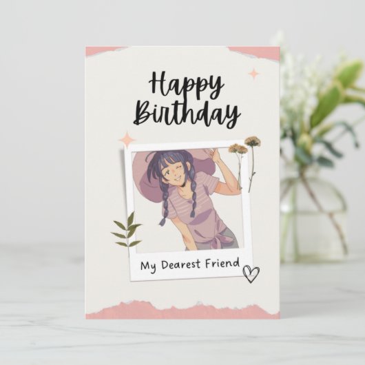 Carte d'anniversaire (Debout devant)