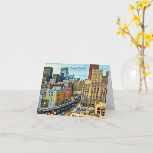 Carte d'anniversaire (Fleur jaune)