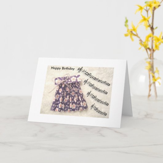 Carte d'anniversaire (Fleur jaune)