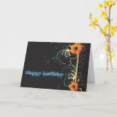 Carte d'anniversaire (Fleur jaune)