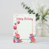 Carte d'anniversaire (Debout devant)