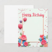 Carte d'anniversaire (Devant / Derrière)