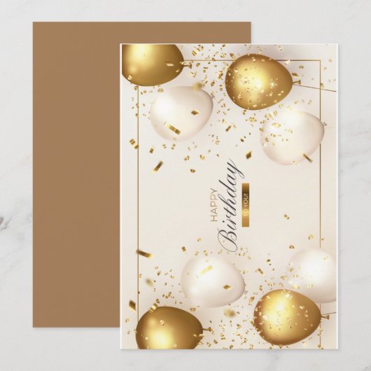 Carte d'anniversaire (Devant / Derrière)