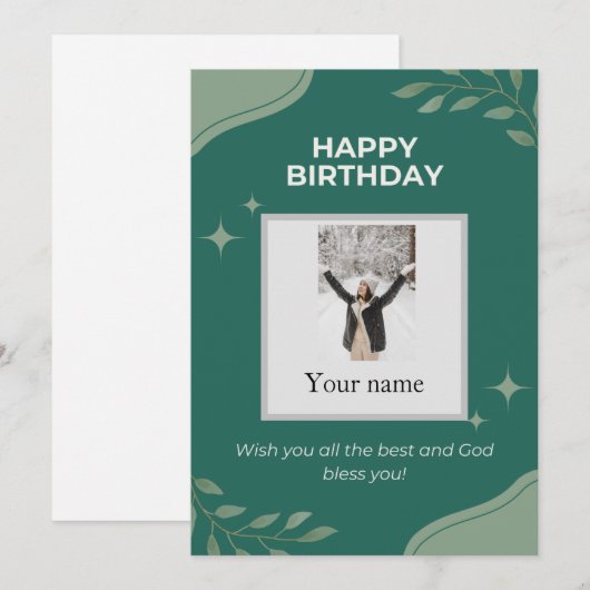 Carte d'anniversaire (Devant / Derrière)