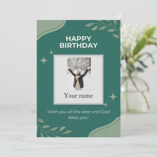 Carte d'anniversaire (Debout devant)