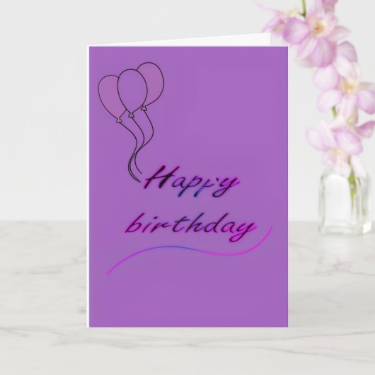 carte d'anniversaire (Orchidée)