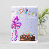 Carte d'anniversaire (Debout devant)