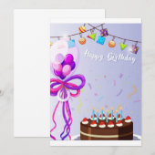 Carte d'anniversaire (Devant / Derrière)