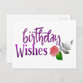 Carte d'anniversaire (Devant / Derrière)