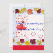 Carte d'anniversaire. (Devant)