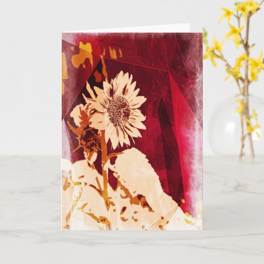 Carte d'anniversaire (Fleur jaune)