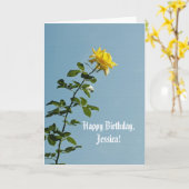 Carte d'anniversaire (Fleur jaune)