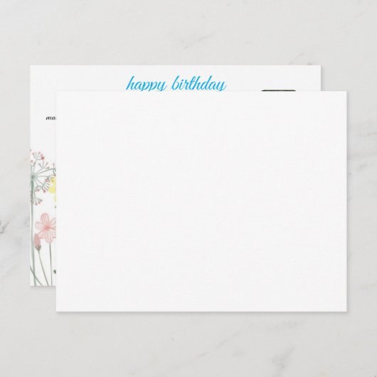 carte d'anniversaire (Devant / Derrière)