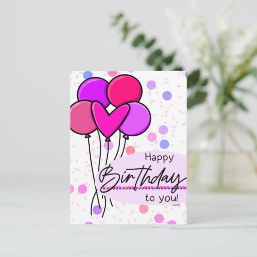 Carte d'anniversaire (Debout devant)