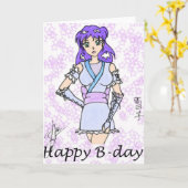 Carte d'anniversaire (Fleur jaune)