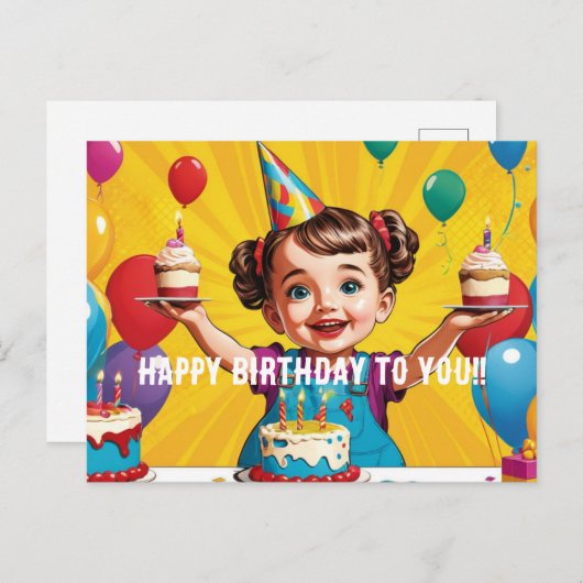 Carte d'anniversaire (Devant / Derrière)