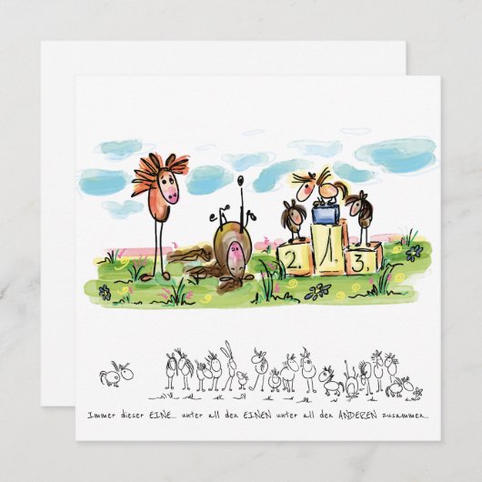 Carte d'anniversaire (Devant / Derrière)