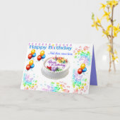 Carte d'anniversaire (Fleur jaune)