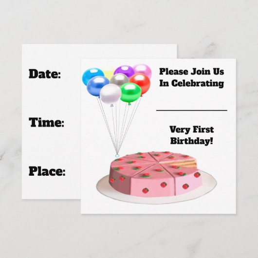 Carte d'anniversaire (Devant / Derrière)