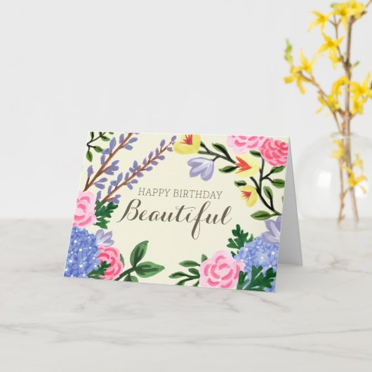 Carte d'anniversaire (Fleur jaune)