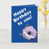 Carte d'anniversaire (Fleur jaune)