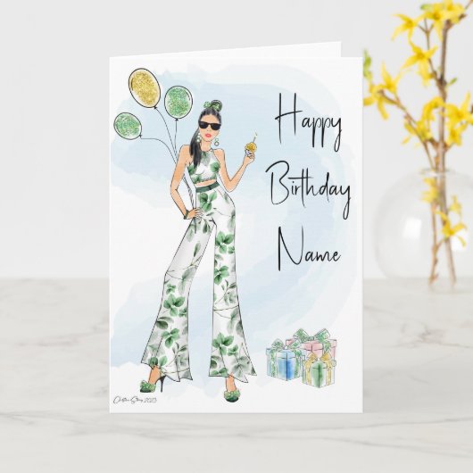 Carte d'anniversaire (Fleur jaune)