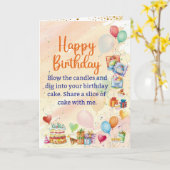 CARTE D'ANNIVERSAIRE (Fleur jaune)