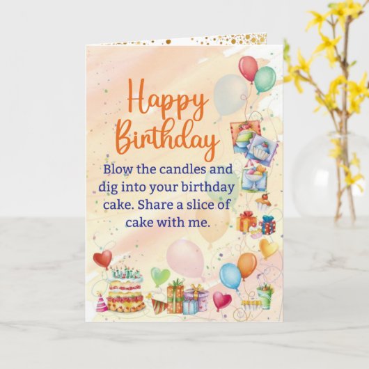 CARTE D'ANNIVERSAIRE (Fleur jaune)