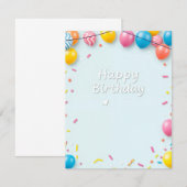 Carte d'anniversaire (Devant / Derrière)