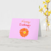 Carte d'anniversaire (Fleur jaune)