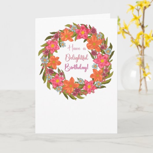 Carte d'anniversaire (Fleur jaune)