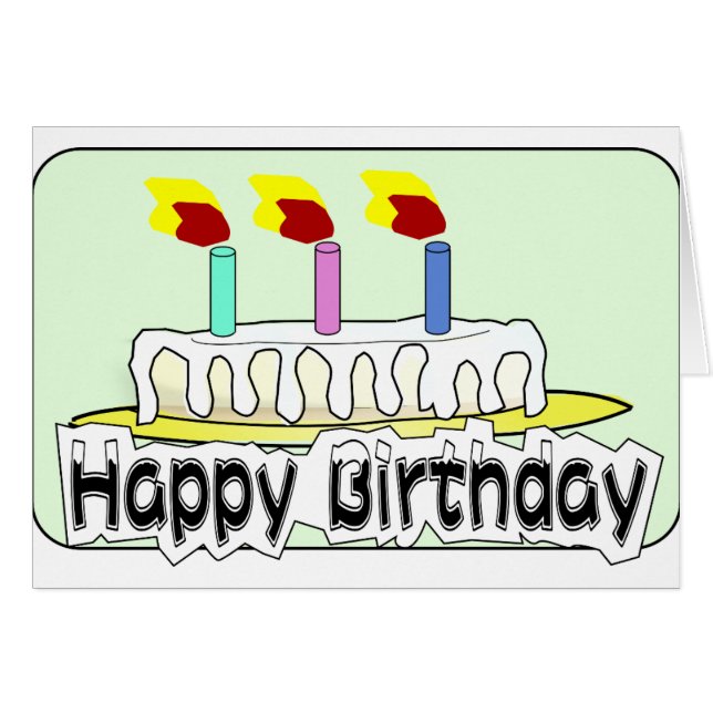 Carte d'anniversaire (Devant horizontal)