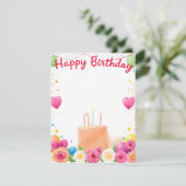 Carte d'anniversaire (Debout devant)