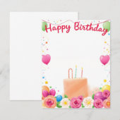 Carte d'anniversaire (Devant / Derrière)