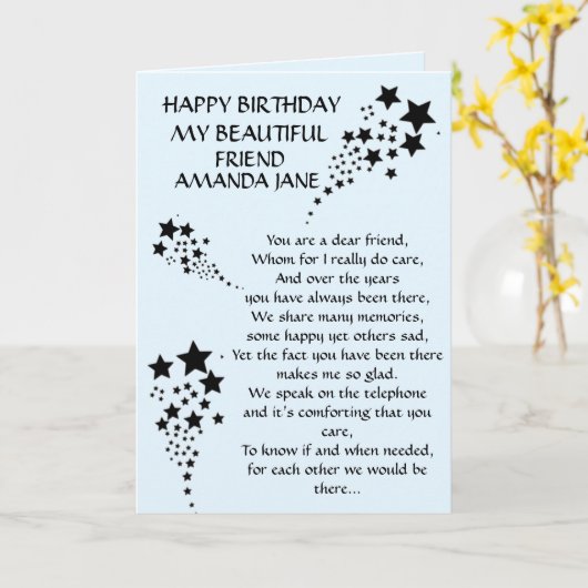 CARTE D'ANNIVERSAIRE (Fleur jaune)