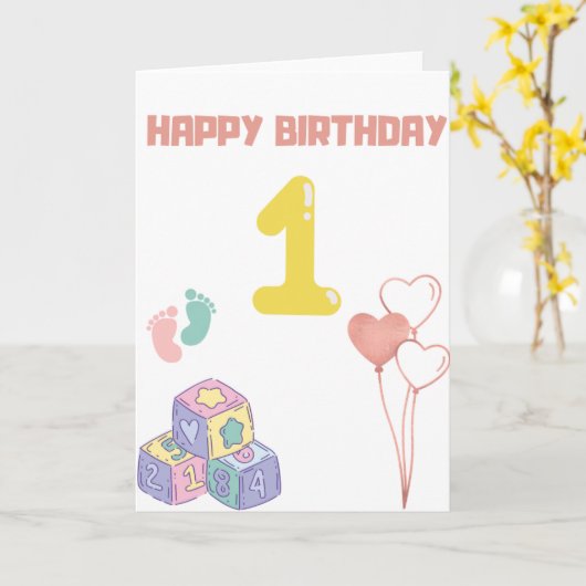 Carte d'anniversaire (Fleur jaune)