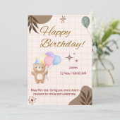 Carte d'anniversaire (Debout devant)