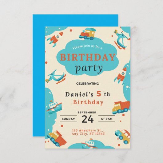 Carte d'anniversaire (Devant / Derrière)