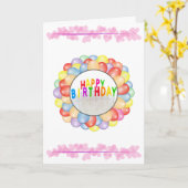 Carte d'anniversaire (Fleur jaune)