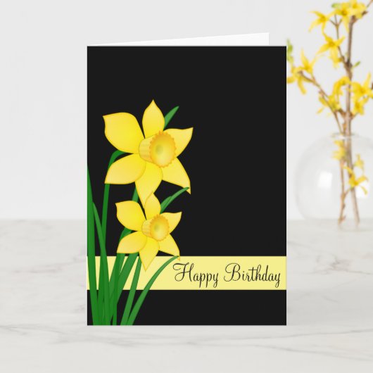 Carte d'anniversaire (Fleur jaune)